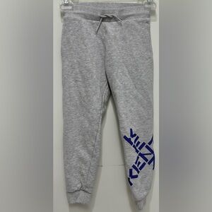 Kenzo Kids 100% Cotton jogger sweatpants grey with blue letters Size 8A - 128 CM